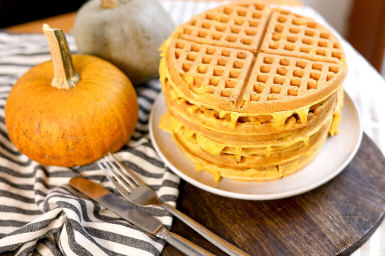 sourdough pumpkin waffles