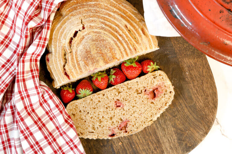 Sourdough Strawberry Bread Recipe {With Active Starter}
